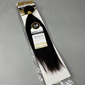 14” Natural Boss Bundles Yaki Straight 100% Human Hair Track Extensions